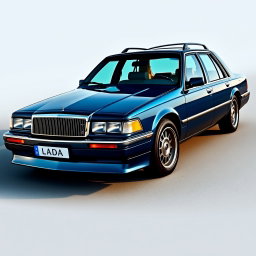 A modern interpretation of a full-size sedan that embodies the essence of the 1994 American cars such as the Caprice, Crown Victoria, and Town Car, created by the Russian company Lada