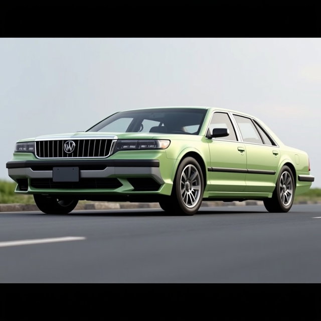 A new car created by Lada, reminiscent of the powerful, frame-based 1997 American full-size sedan like the Caprice and Crown Victoria s140
