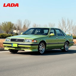 A new car created by Lada, resembling a powerful American full-size sedan like the 1997 Caprice and the 1996 Crown S140, while simultaneously embodying modern trends and a reinterpretation of classic models