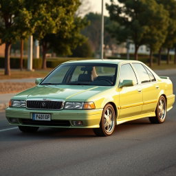 A new car created by Lada, resembling a powerful American full-size sedan like the 1997 Caprice and the 1996 Crown S140, while simultaneously embodying modern trends and a reinterpretation of classic models