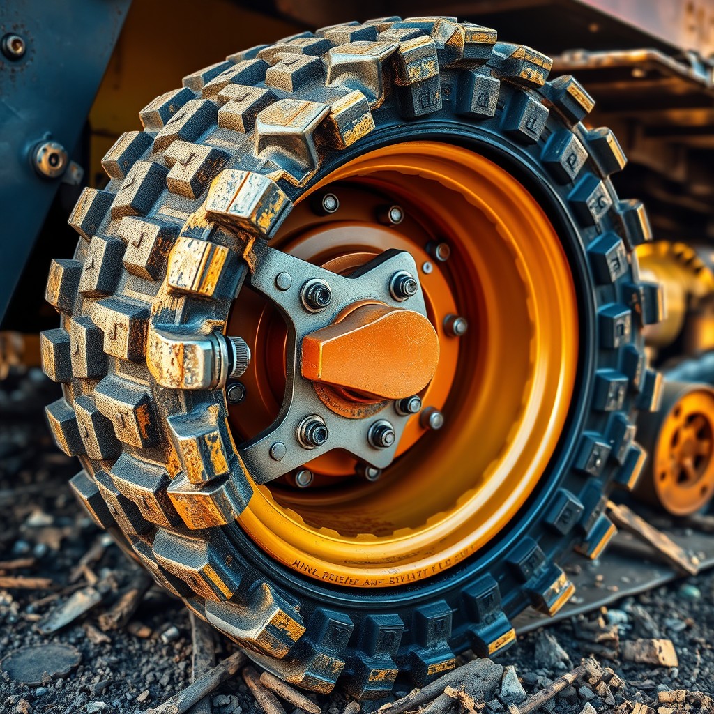 Power in Motion: Caterpillar Wheel System Close-Up