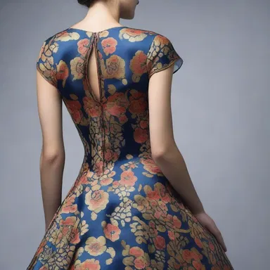 The artist meticulously painted the jag on the edge of the dress, paying close attention to its intricate details.