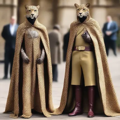 In the movie, the costume designer incorporated a jag into the design of the character's cloak, giving it a regal look.