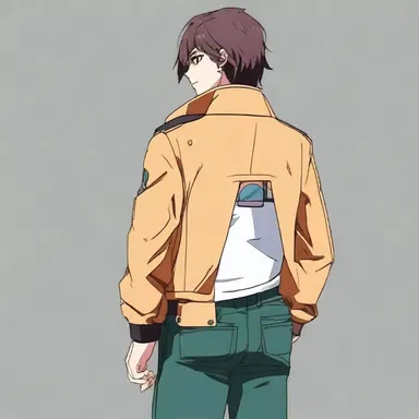 In the anime series, the protagonist's jacket had a signature jag on the back, symbolizing their unique style.
