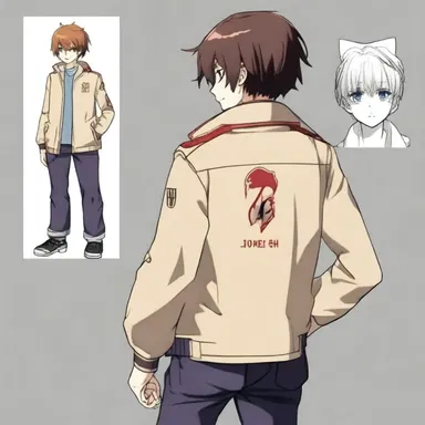 In the anime series, the protagonist's jacket had a signature jag on the back, symbolizing their unique style.
