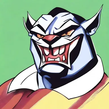 In the cartoon, the villain always had a jag on his cheek to emphasize his wickedness.