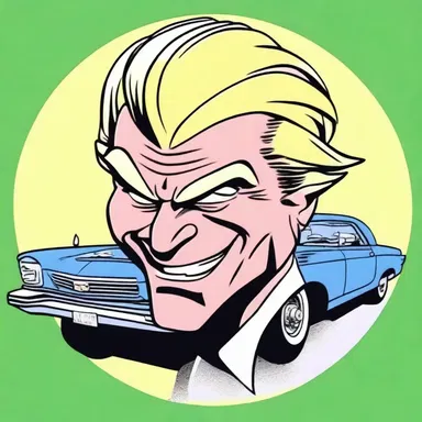 In the cartoon, the villain always had a jag on his cheek to emphasize his wickedness.