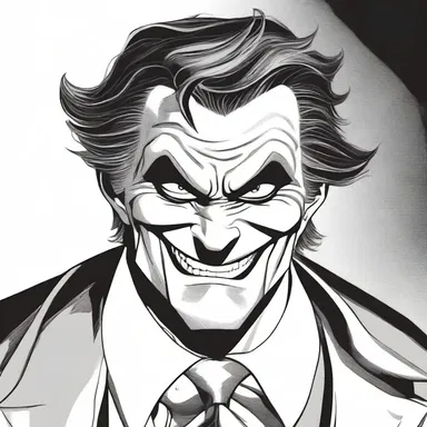 The author vividly describes the villain's cruel smile, which seems to jag across his face.