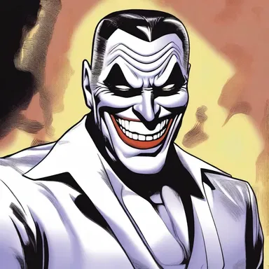 The author vividly describes the villain's cruel smile, which seems to jag across his face.