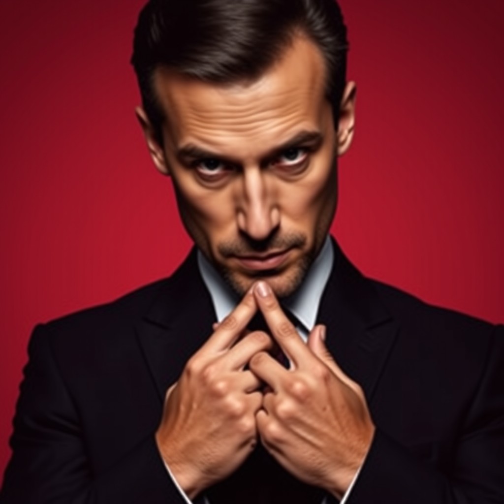 An e-book cover featuring a man in a suit with his head slightly bowed, eyes open looking forward