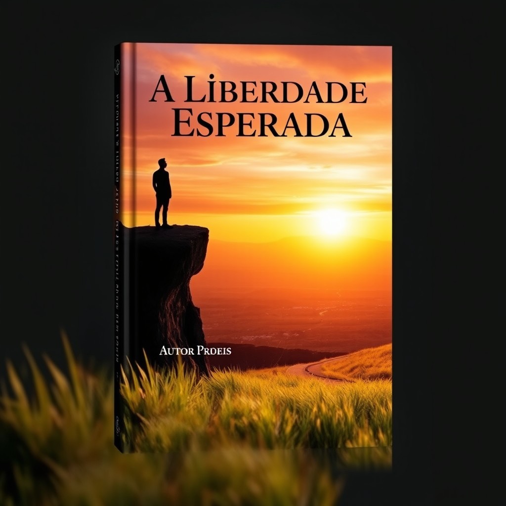 A captivating book cover design themed around 'The Awaited Freedom'