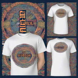 Generate a creative and unique t-shirt design featuring the text 'lergur_cee'. Try combining vibrant colors, intricate patterns or innovative graphics.