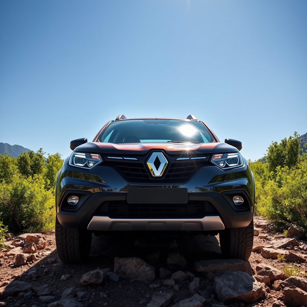 A stunning and important off-road Renault Oroch showcased in a dynamic outdoor environment, highlighting its rugged design and capabilities