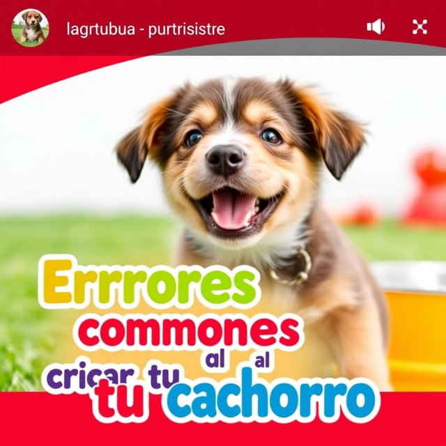 A vibrant YouTube thumbnail featuring an adorable puppy, with a cheerful expression and playful posture