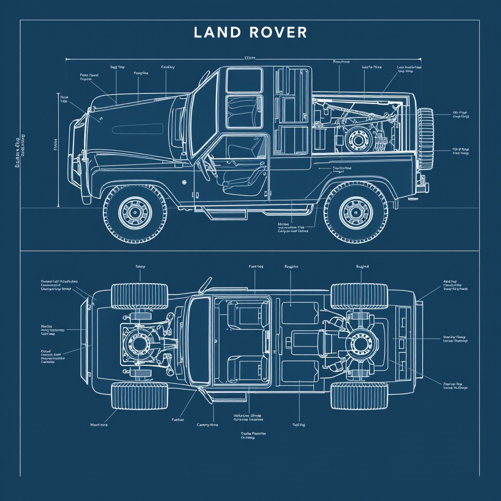 Explore the Land Rover Blueprint: Top View Layout