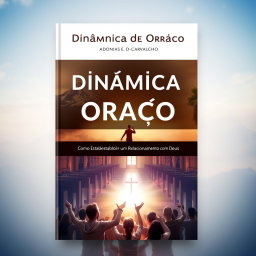 A captivating book cover titled 'Dinâmica de Oração' featuring the subtitle 'Como Estabelecer um Relacionamento com Deus' and the author's name, Adonias D