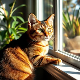 A beautiful brown tabaxi cat, featuring soft, textured fur with shades of brown and black stripes