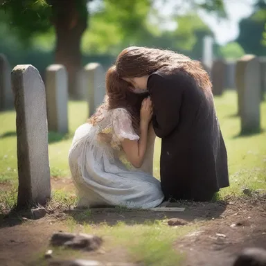 As the heartbroken lover stood by the grave, a plaint of sorrow and grief escaped their lips.