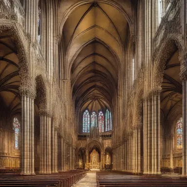 The grand cathedral was built with intricate details, evoking a sense of plaint and mourning.