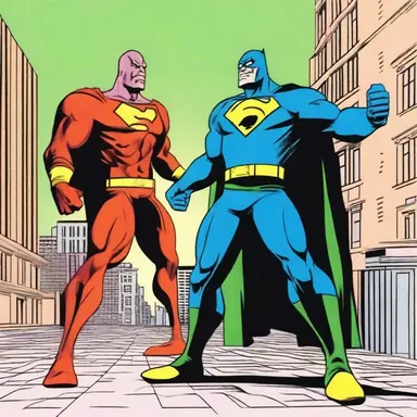 In the comic strip, the superhero filed a plaint against the supervillain for causing destruction in the city.