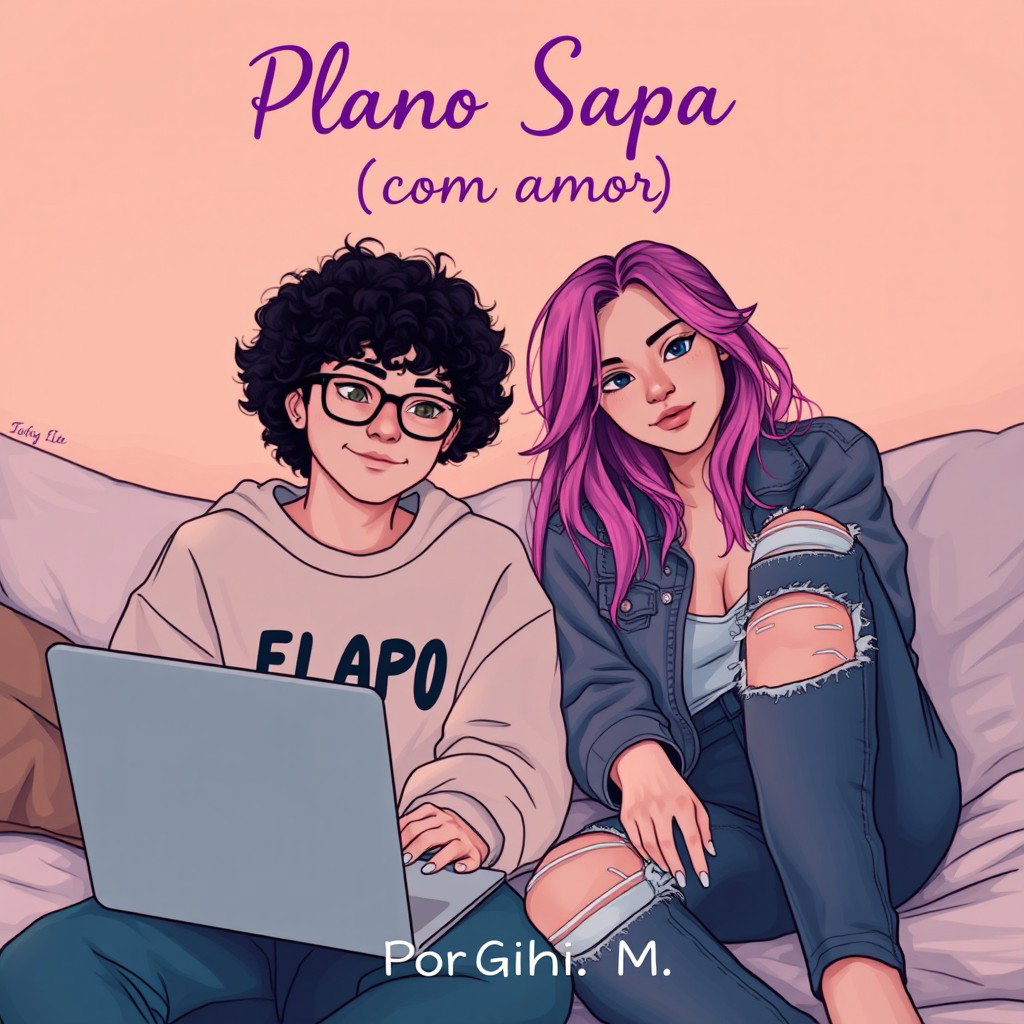 Two adolescents aged 17 and 19 in a cozy room, one with dark curly hair wearing glasses and a sweatshirt embodying 'Isis vibes', and the other with brightly dyed hair and an edgier style in ripped jeans representing 'Aria'