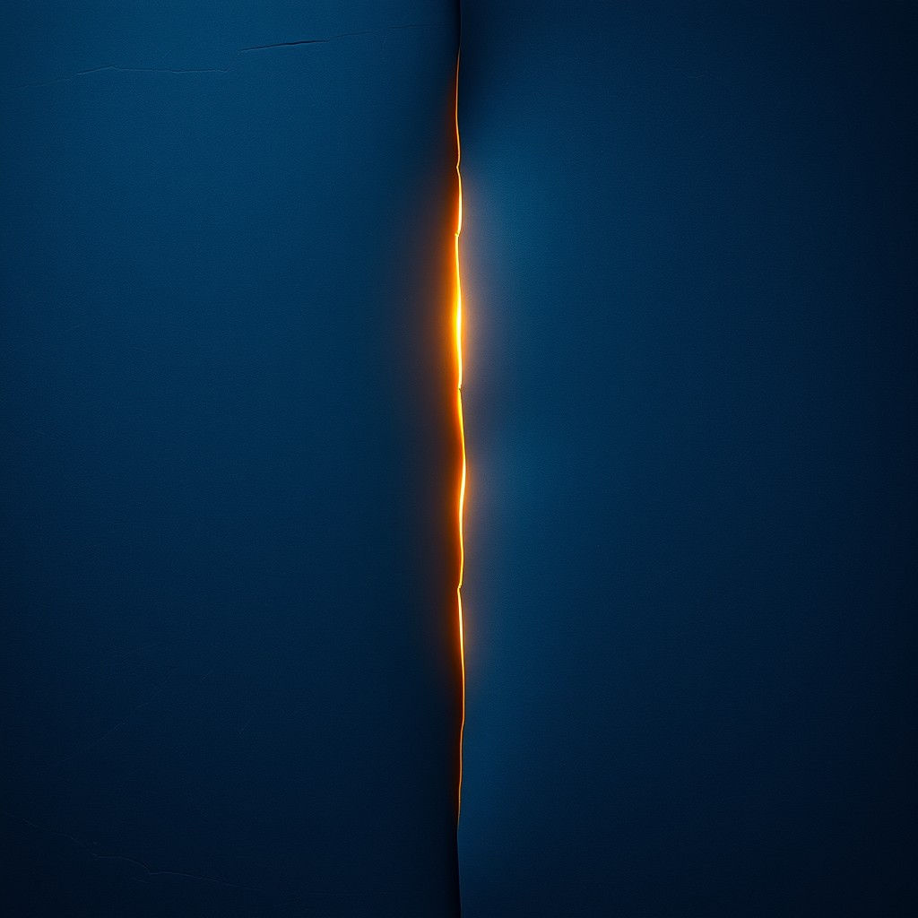 A striking image featuring a nighttime blue background with a subtle texture resembling worn paper or concrete