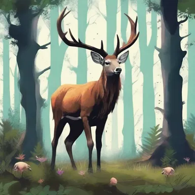 The author's vivid description of the cervine creatures roaming freely in the forest added an enchanting element to the story.