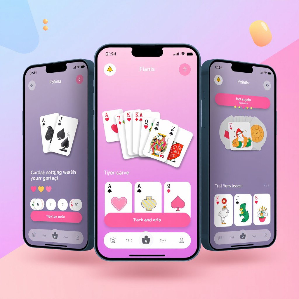 Modern Card Deck App UI Design