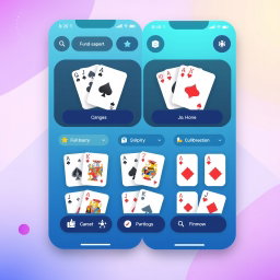 Modern Card Deck App UI Design