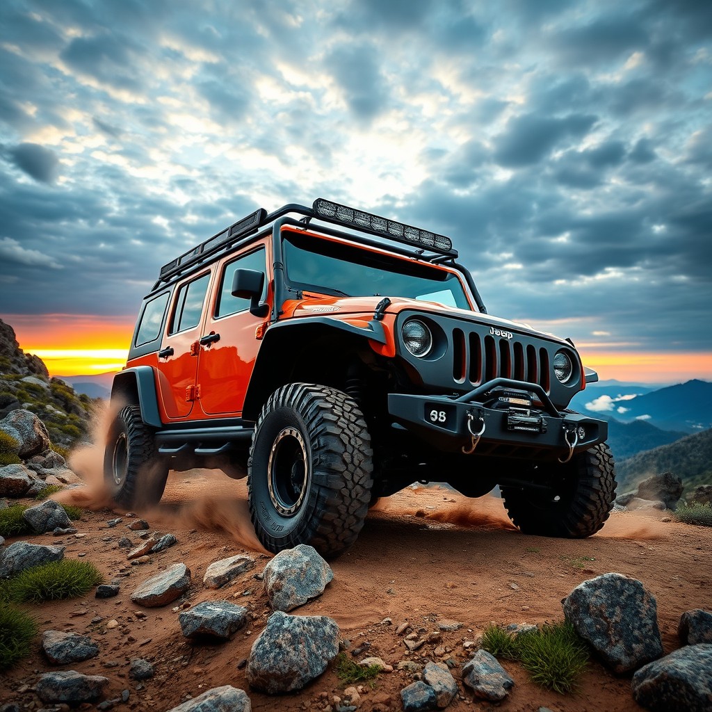 A powerful and rugged off-road vehicle, showcasing its dynamic design and large tires suitable for tough terrain