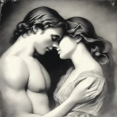 The lovers in the romantic novel shared a unique connection that transcended physical intimacy, as if they were created through a form of asexual reproduction.