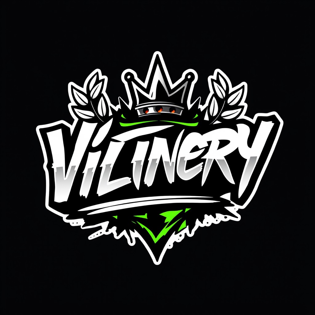 A bold and edgy streetwear logo design featuring dynamic typography that conveys a sense of victory and street culture