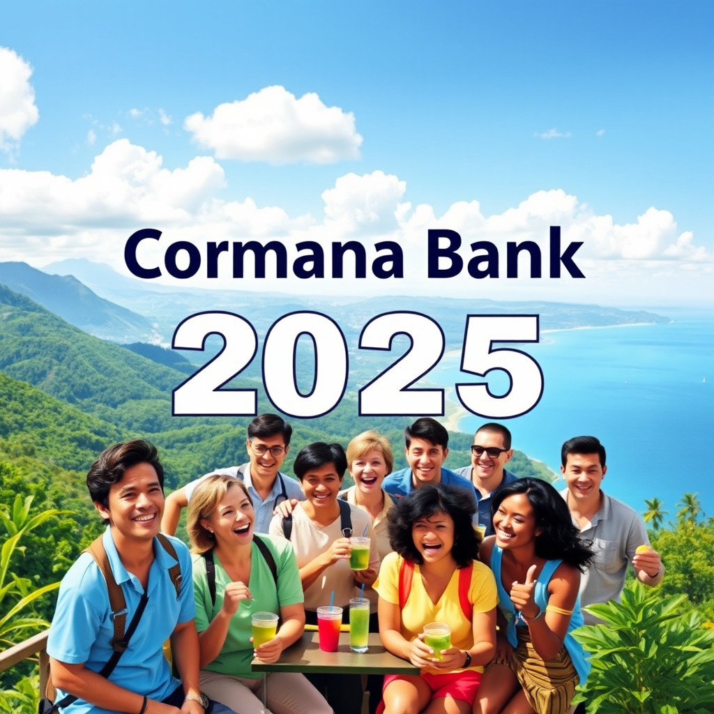 A vibrant, inviting scene depicting a corporate trip for Amana Bank in 2025