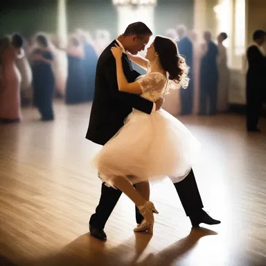 As they danced together, her heart wobbled with love and happiness.