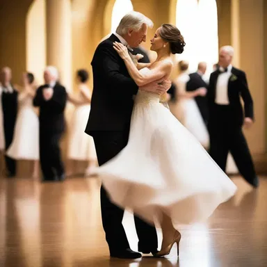 As they danced together, her heart wobbled with love and happiness.