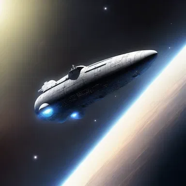 As the spaceship accelerated, it began to wobble through the vastness of space.