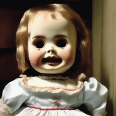 With each step, the possessed doll's head would wobble unnaturally, sending chills down the spines of those who witnessed its eerie movements.