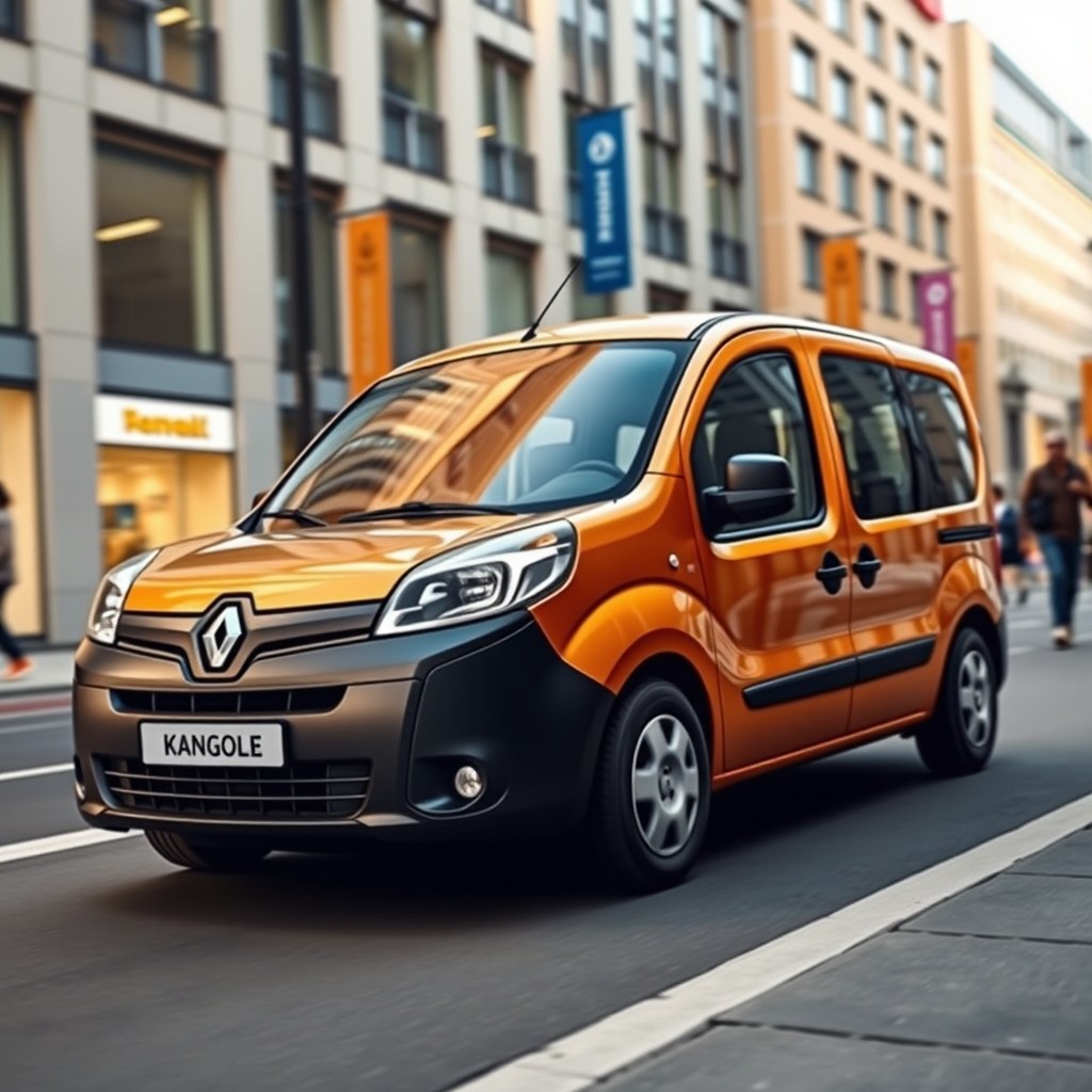 A detailed view of the Renault Kangoo 3 van, highlighting its unique and modern design