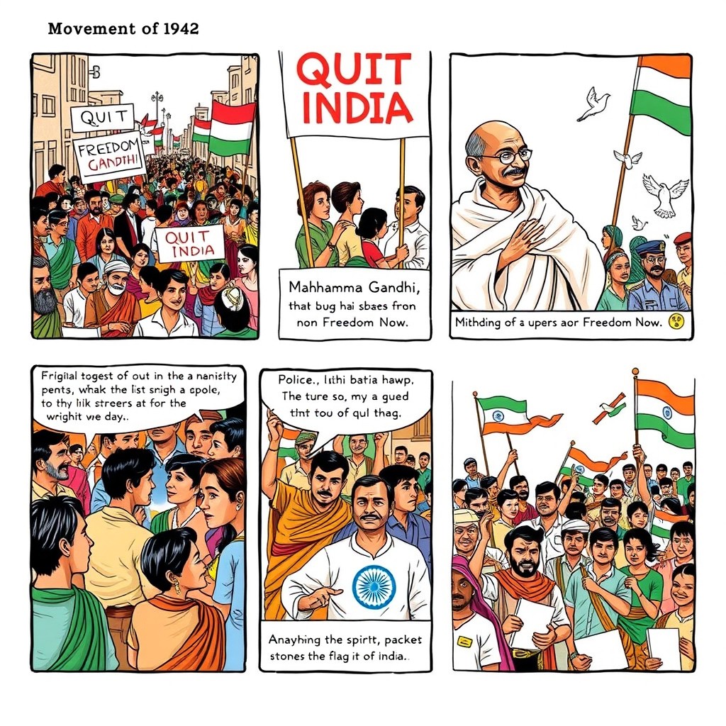 Illustrating the Quit India Movement: A Comic Tribute to 1942