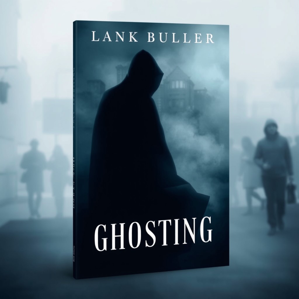 A striking and evocative book cover design that represents the theme of ghosting