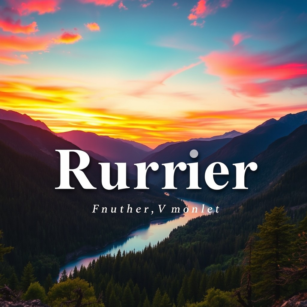 A captivating ebook cover featuring a stunning mountain landscape at sunset, with vibrant orange and purple hues illuminating the sky