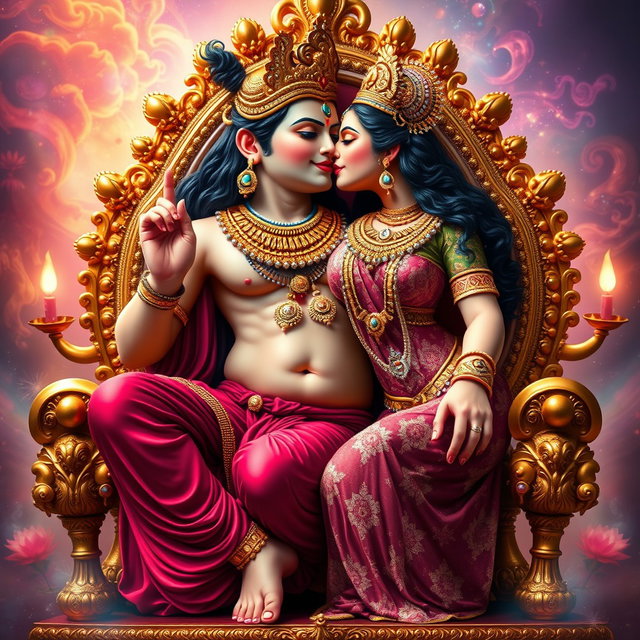 A captivating vision of a beautiful Hindu goddess, adorned with intricate jewelry, including delicate payal on her feet