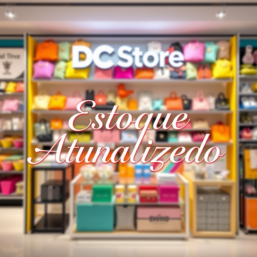 A vibrant and eye-catching promotional image featuring a trendy store display for 'DC Store'
