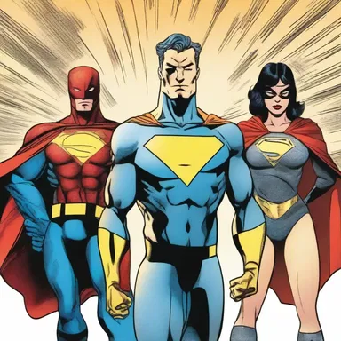 Comic book artists often glamourise their superhero characters by emphasizing their physical features and giving them stylish costumes.