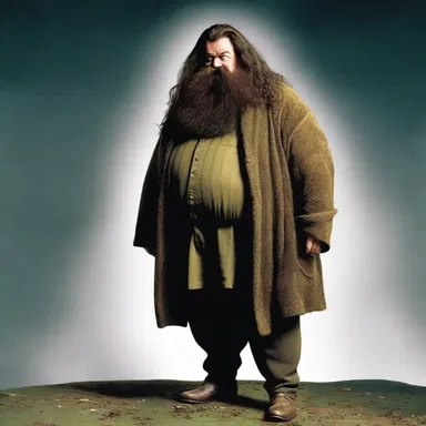 The character of Hagrid in the Harry Potter films is depicted as big-boned, reflecting his larger-than-life personality.