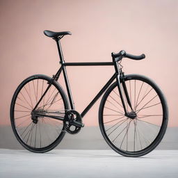 A sleek, precisely designed singlespeed bike resting against a minimalist backdrop