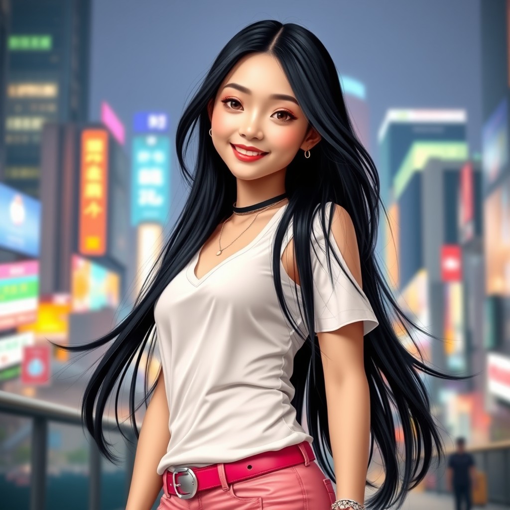 A tall Asian girl, 1