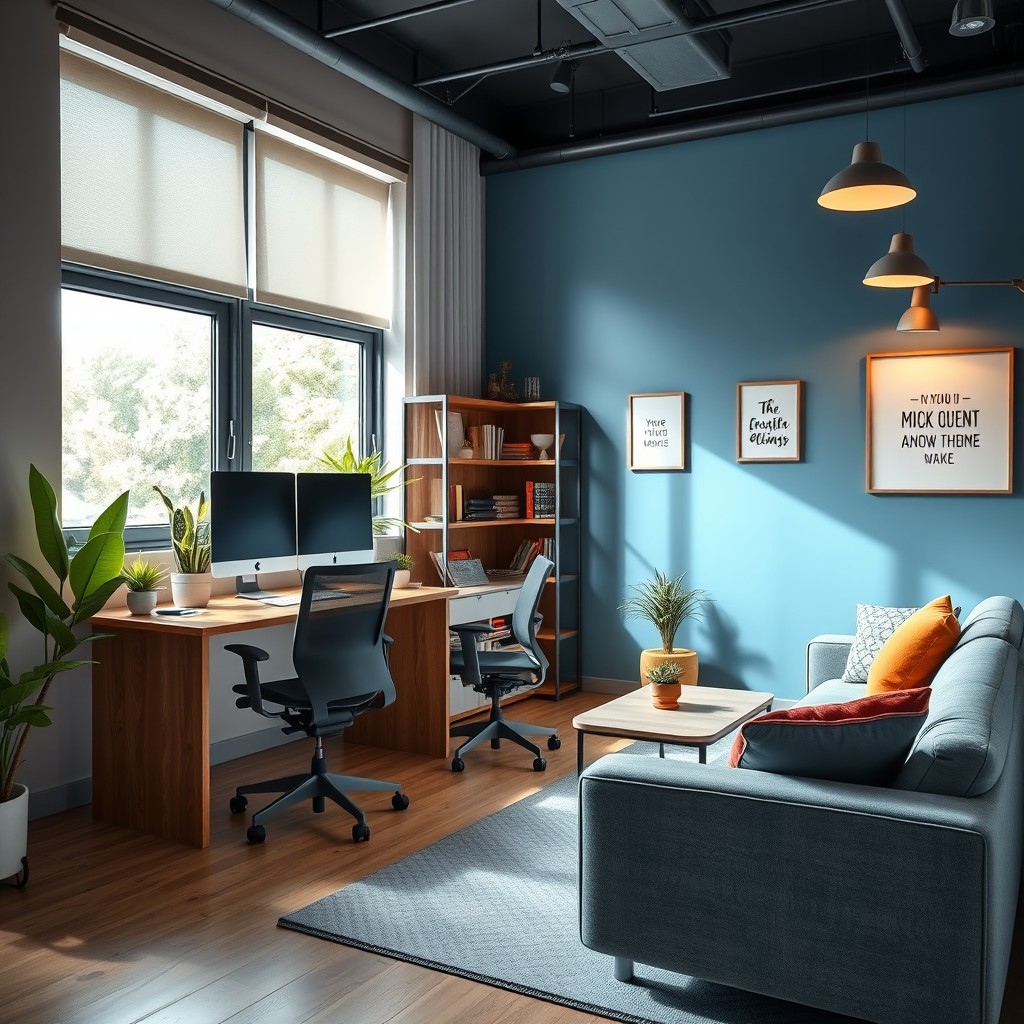 Design a personalized office space tailored for productivity and comfort