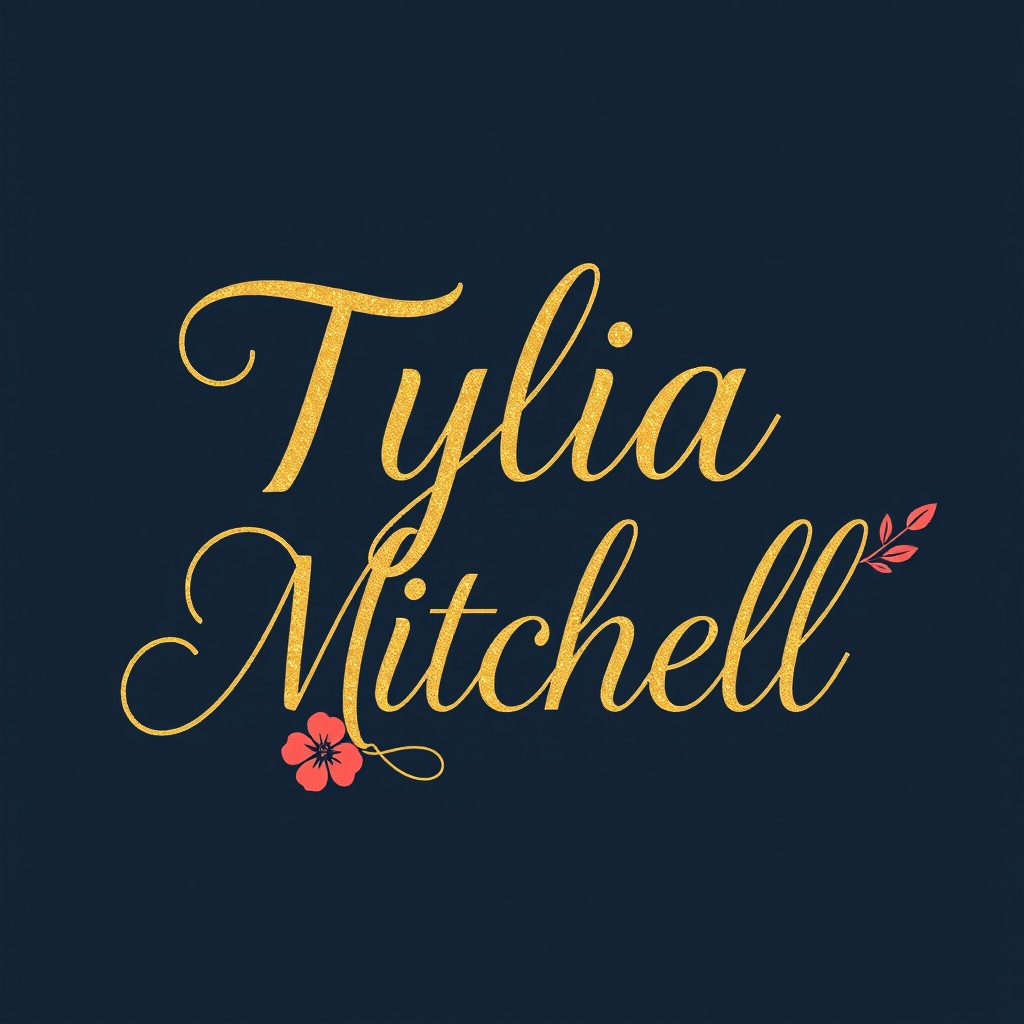 An artsy profile picture for a business account featuring the username 'Tylia Mitchell'
