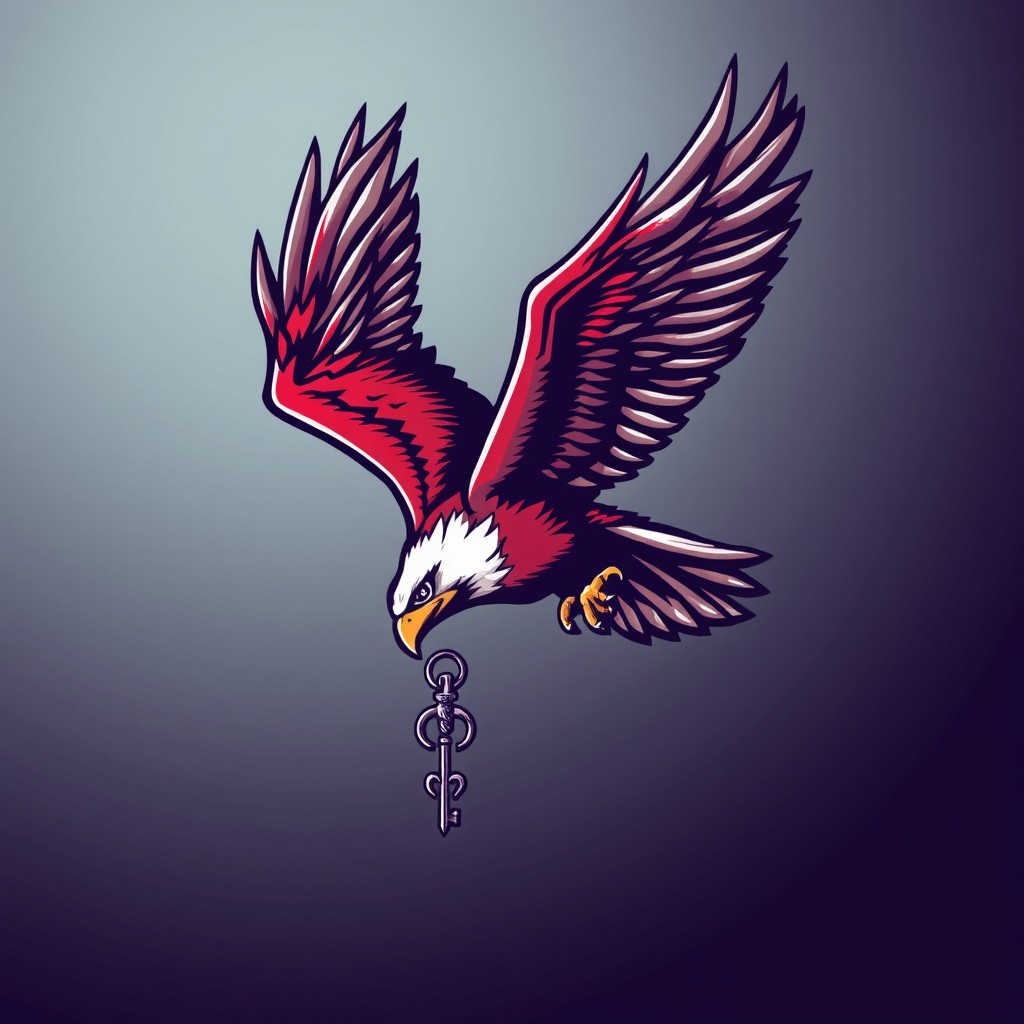 A dynamic and fierce design of a Hyrox tank top featuring an aggressive eagle flying downwards from a slight sideways angle